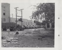 Black and white photograph of Kress parking lot