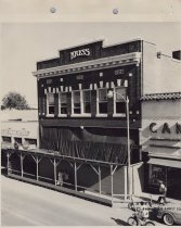 Black and white photograph of Kress store front