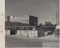 Black and white photograph of Kress construction site