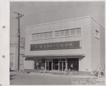 Black and white photograph of Kress store front under construction