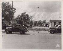 Black and white photograph of Kress empty lot