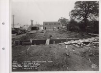 Black and white photograph of Kress lot under construction