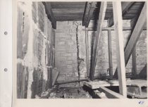 Black and white photograph of Kress brick work