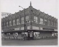 Black and white photograph of Kress store front