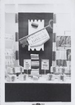 Black and white photograph of Kress display window