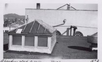 Black and white photograph of Kress rooftop