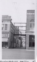Black and white photograph of Kress side alley