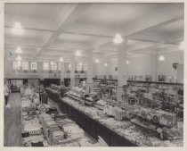 Black and white photograph of Kress sales floor