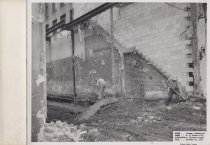Black and white photograph of Kress construction site