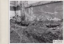 Black and white photograph of Kress construction site
