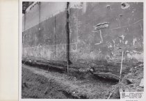 Black and white photograph of Kress construction site