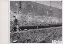 Black and white photograph of Kress construction site