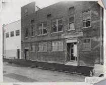 Black and white photograph of Kress building rear