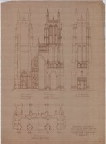 Diagrammatic Drawings of West Facade as of 1940-1950