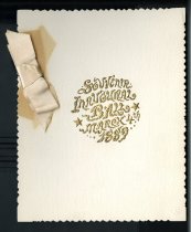 1889 Inaugural Ball Souvenir booklet