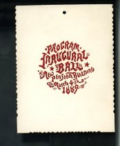 1889 Inaugural Ball Program