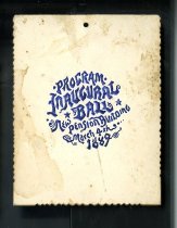 1889 Inaugural Ball Program Cover