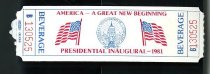 1981 Inaugural Ball beverage ticket