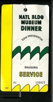 1993 Inaugural Dinner Service Ticket Lanyard