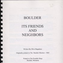 Boulder : its friends & neighbors