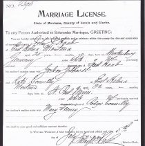 1897 Marriage License of John & Kate Haab