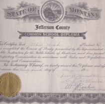 1930 Clancy Diploma earned by Albert Haab