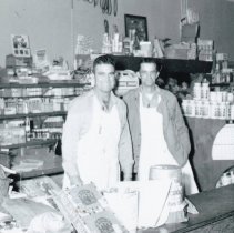 Bill & Fred Haab in the Clancy Store, 1959.