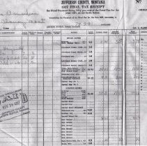 1937 Clancy Store County Tax Receipt