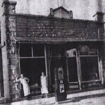 Bill & Fred Haab in front of the Clancy Store.