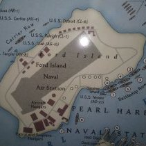 Partial map of Pearl Harbor December 7, 1941.