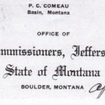 Jefferson County Commissioners Letterhead, 1924.