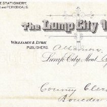 1897 Lump City Miner (newspaper) letterhead.