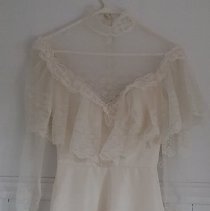 Taffeta wedding dress of 1980s.