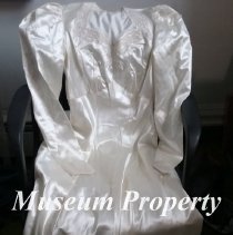 1944 satin wedding dress.