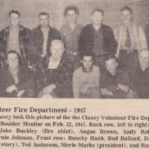Clancy Volunteer Fire Department in 1947.
