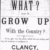 1896 Clancy Miner Newspaper.