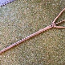 Wood hay rake.