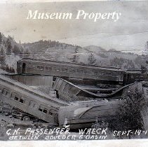 GNRR passenger train wreck between Boulder and Basin.