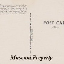 Back of postcard of Basin, 1960s.