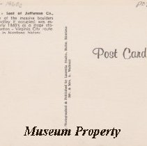 Back of the postcard of Boulder, c1960.