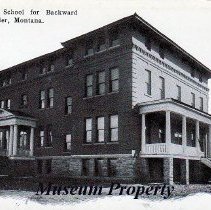 Postcard from the Training School for Backward Children in Boulder.