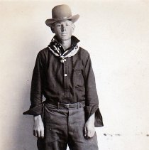 Portrait photo postcard, c1917.