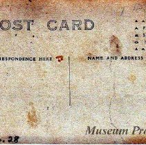 Back of postcard view of Clancy School.