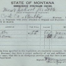 Purchase order from Deaf & Dumb School for butter & onions.