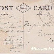 Back of a postcard from Sunnyside Hotsprings.