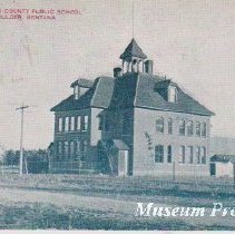 Jefferson County Public School, Boulder, Montana postcard.