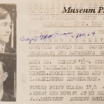 1923 postcard of Boulder sheriff asking for help to capture a murderer.