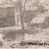 1910 postcard of an explosion in Boulder.