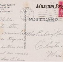 Back of postcard of Diamond "S" Ranchotel.