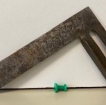 Measuring sqaure used in woodworking.